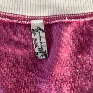 Free People We The Free Pink Cropped Tank Top Sleeveless V Neck Casual